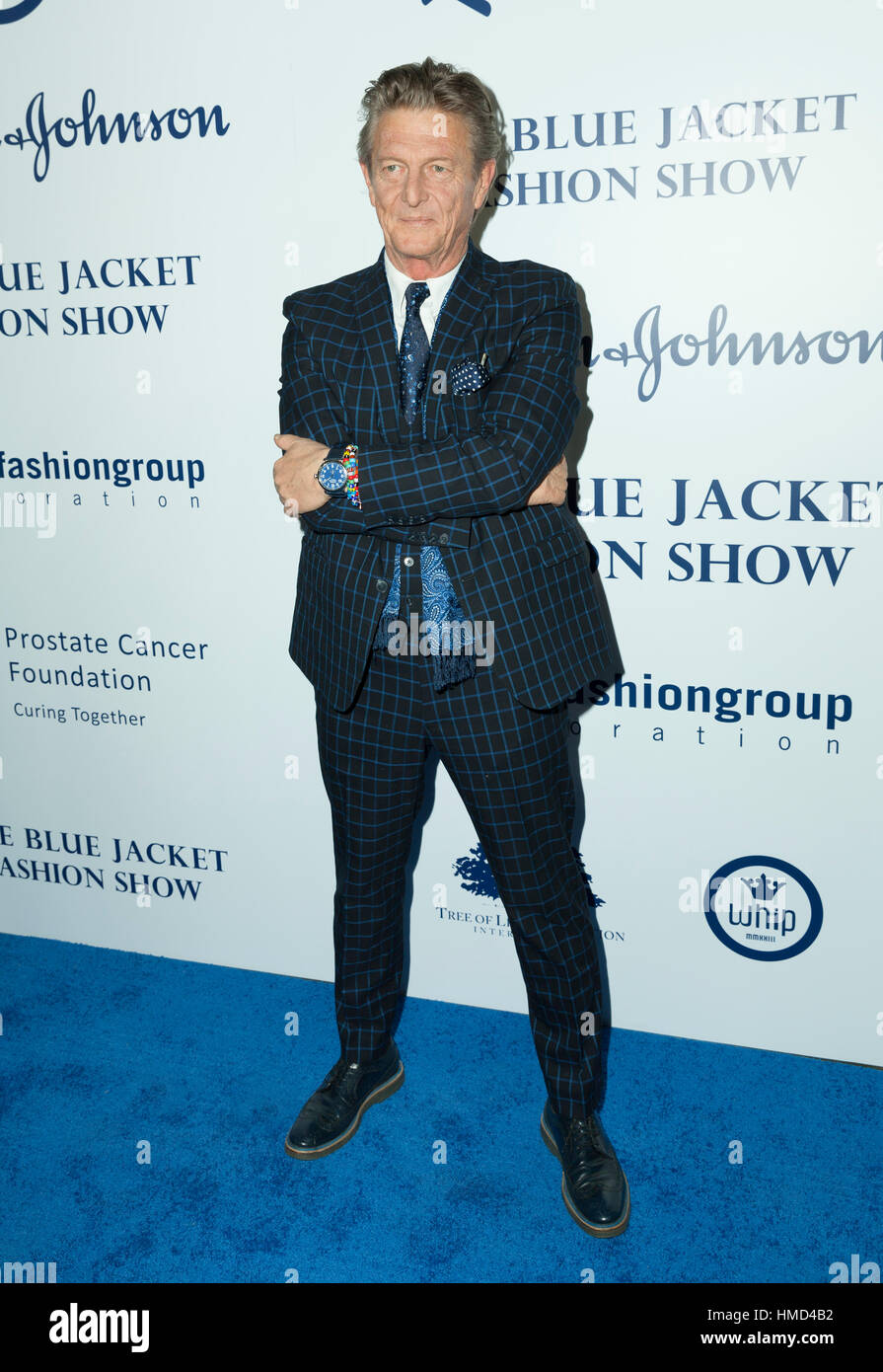 New York, United States. 01st Feb, 2017. Nick Graham attends the blue jacket fashon show in support for prostate cancer awarness during New York Fashion week at Pier 59 Credit: Lev Radin/Pacific Press/Alamy Live News Stock Photo