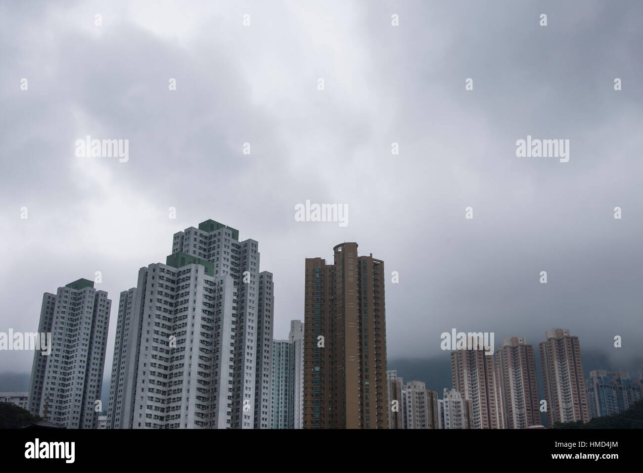 The thunderstorm over the skyscrapers in Hong Kong Stock Photo - Alamy