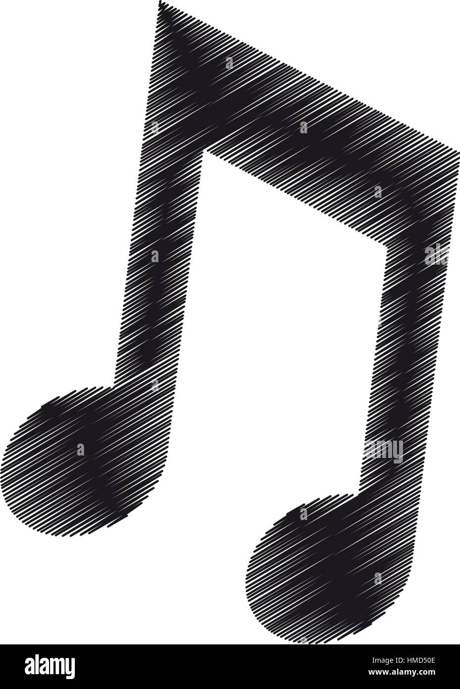 note music sound draw pictogram Stock Vector Image & Art - Alamy