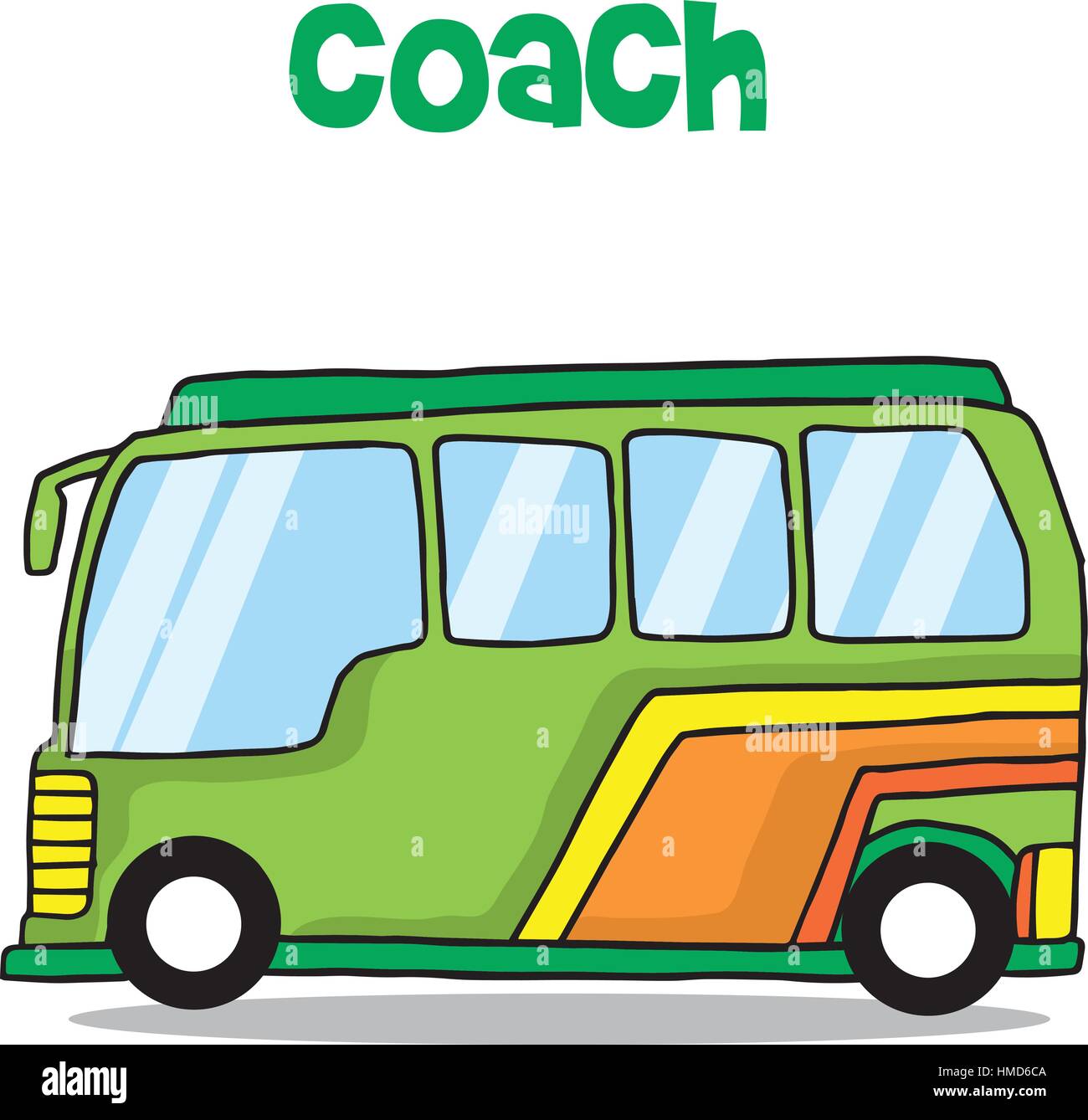Cartoon of coach bus transportation Stock Vector Image & Art - Alamy