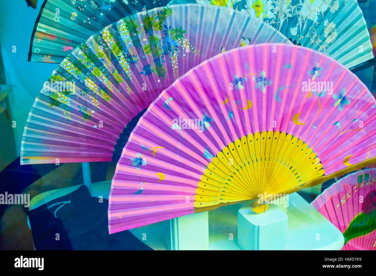 Typical hand fans, Spain Stock Photo Alamy