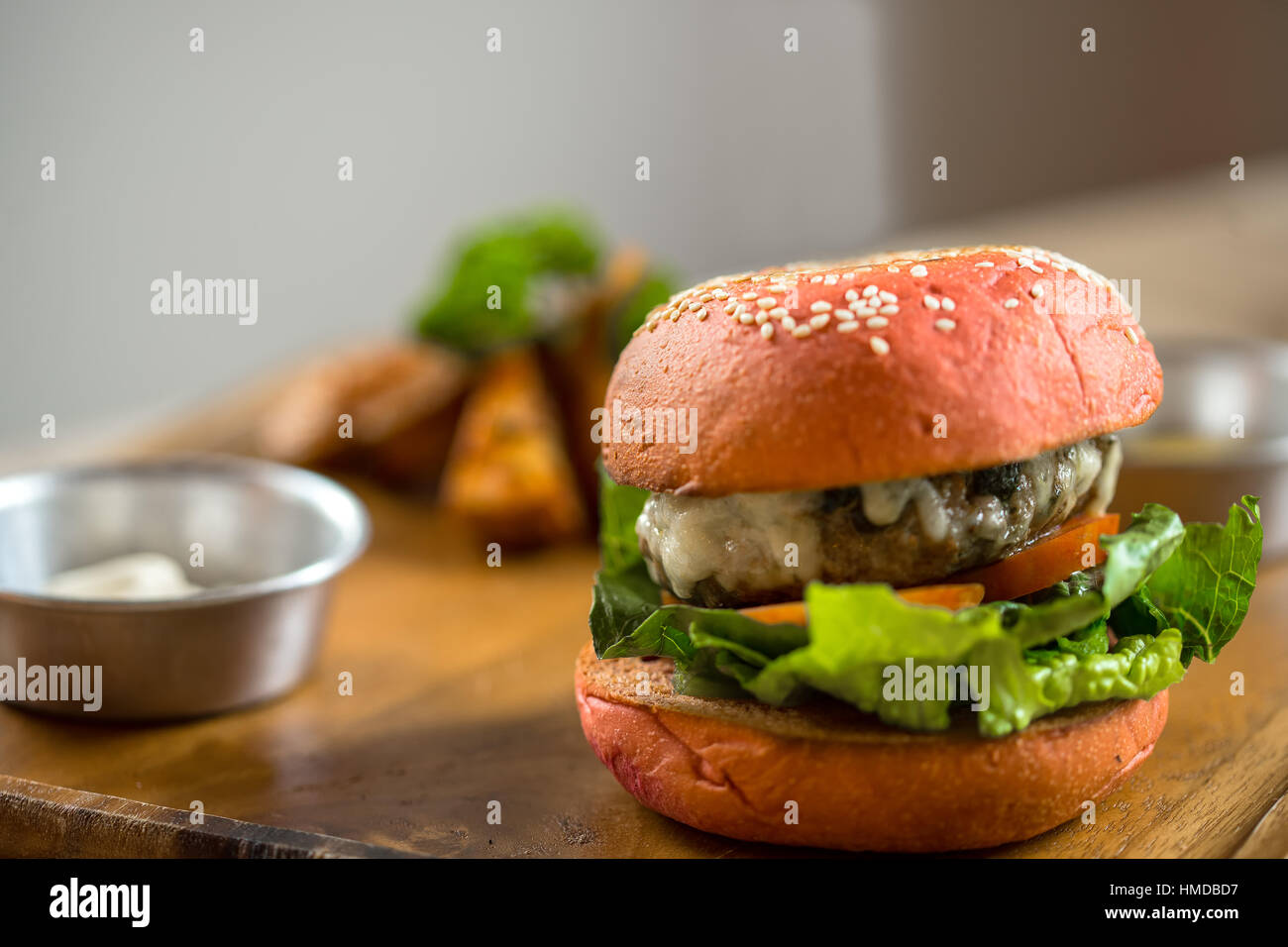 lettuce, burger, pink, american, food, white, cutlet, meat, vegetable