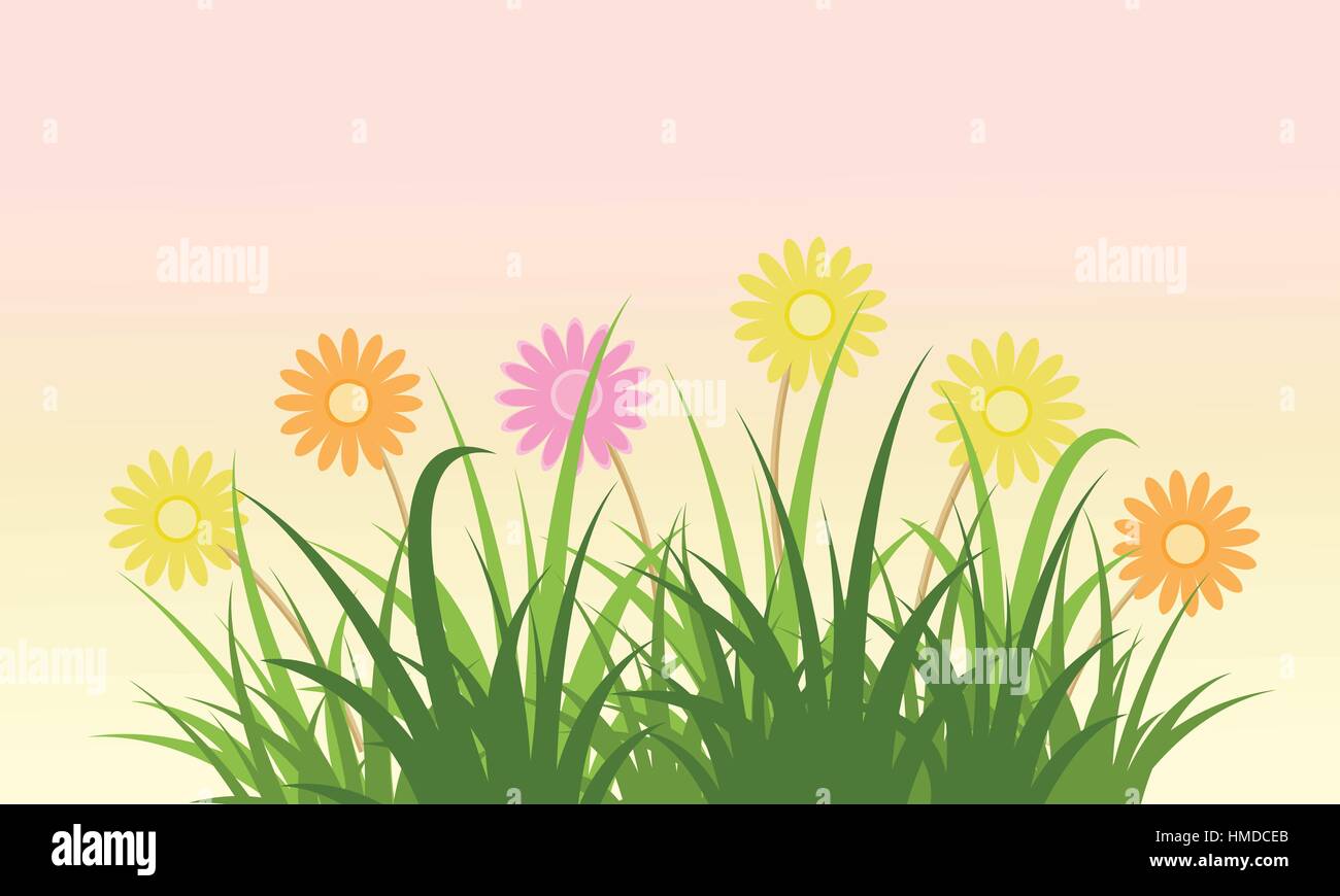 Beauty flower spring background vector flat Stock Vector Image & Art ...