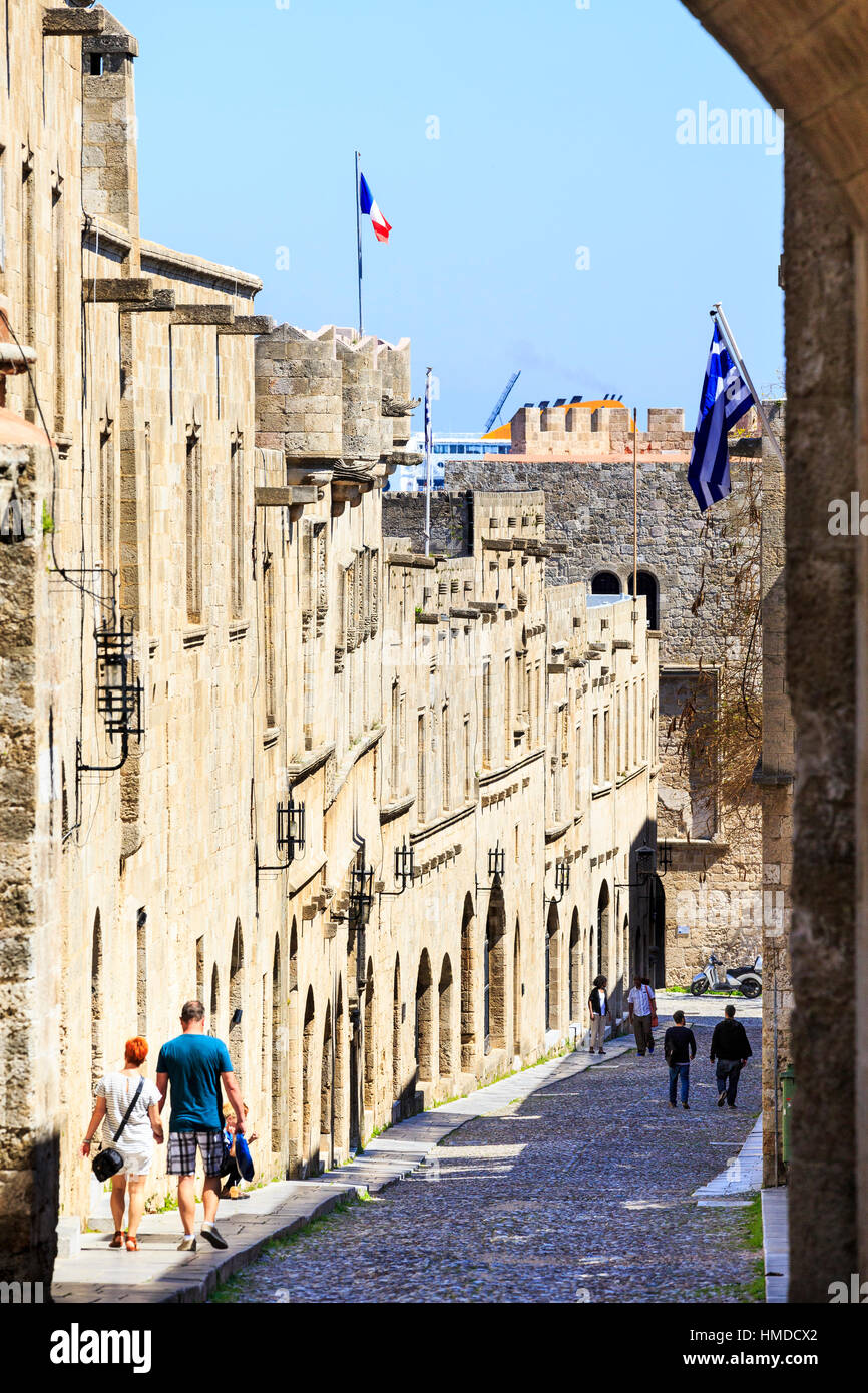 Street of the Knights, rhodes town, rhodes, greece Stock Photo Alamy