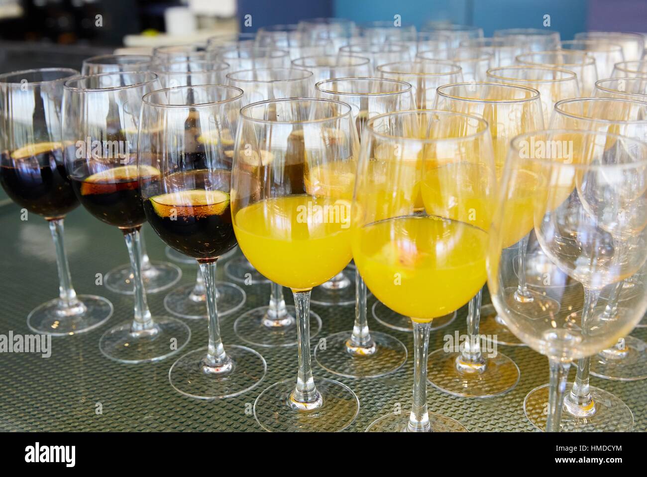 Beverages, soft drinks, Catering congress Stock Photo