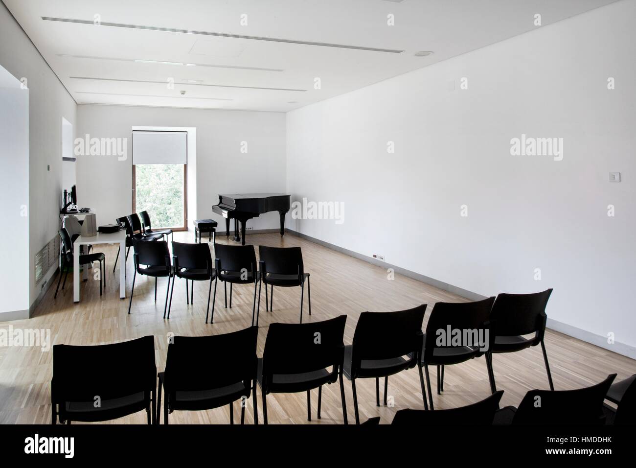 Piano rehearsal room. Conde Duque Centre Art. Madrid. Spain Stock Photo ...