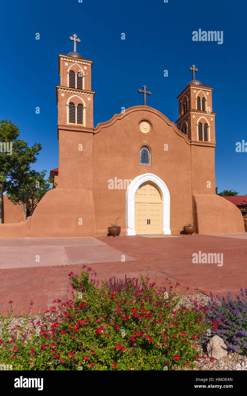 The Old San Miguel Mission Church complex in Socorro, New Mexico, USA