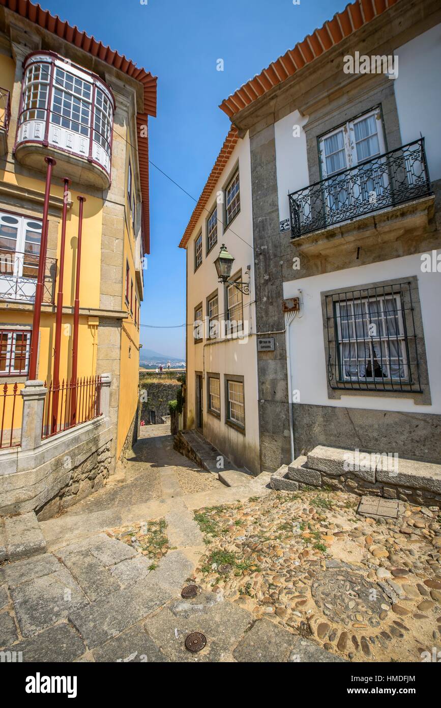 Classic street in Valença do Minho Stock Photo - Alamy