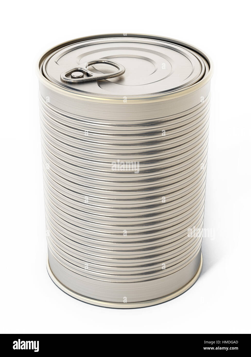 Tin can isolated on white background. 3D illustration Stock Photo