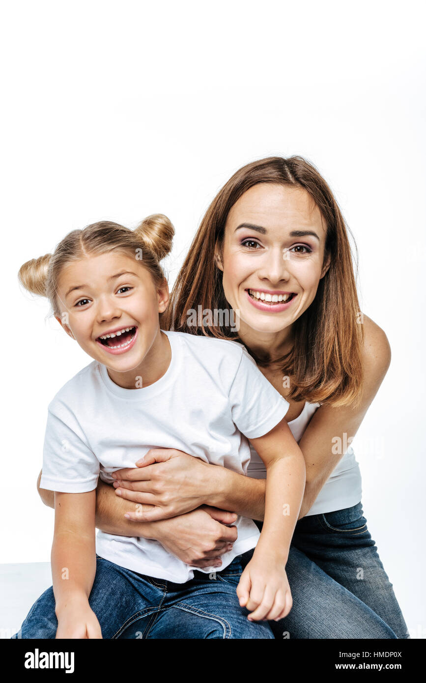 Mother and daughter having fun together Stock Photo