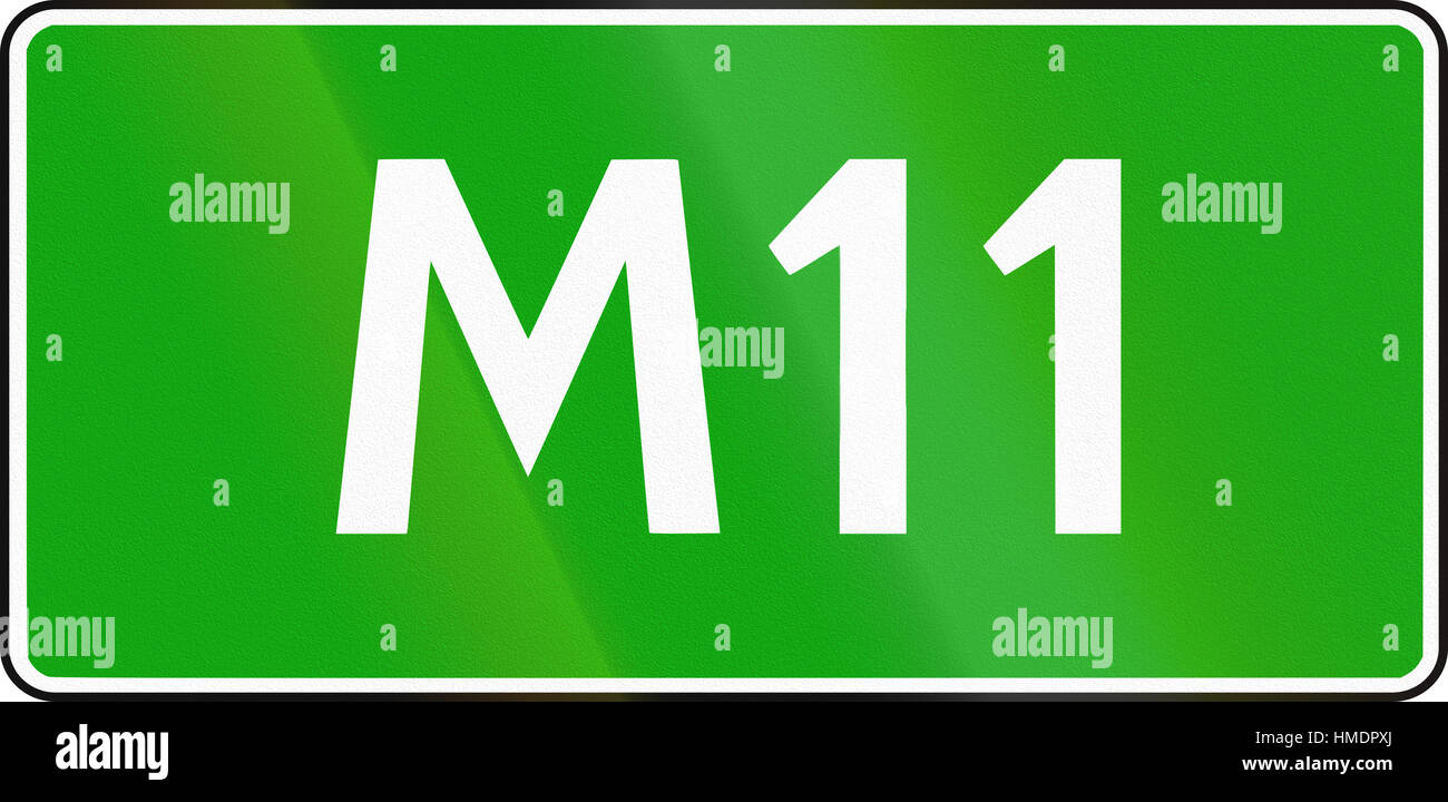 Sign of the Russian highway number M11 Stock Photo - Alamy