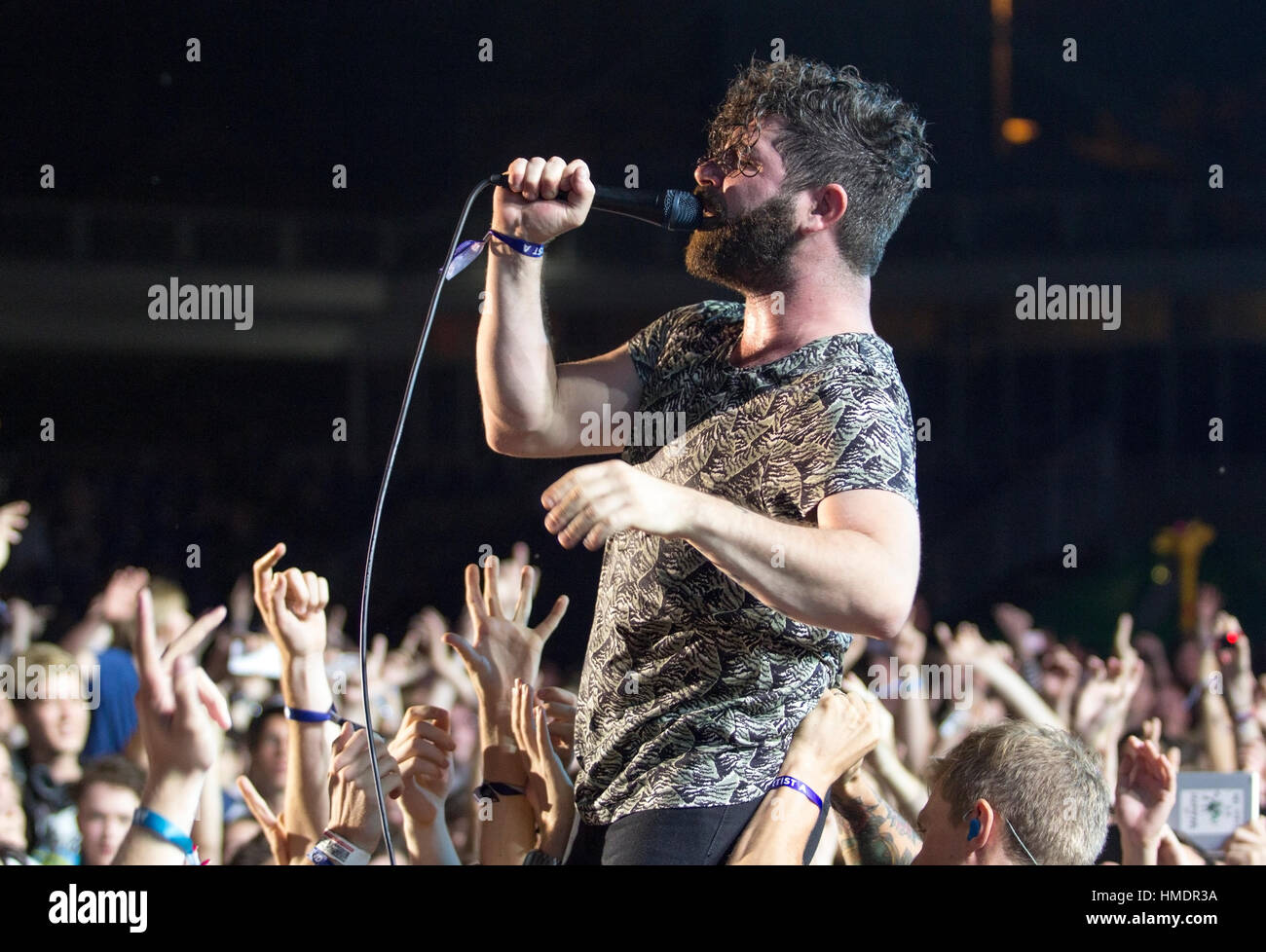 PRAGUE, CZECH REPUBLIC JUNE 26, 2016 Singer Yannis Philippakis of