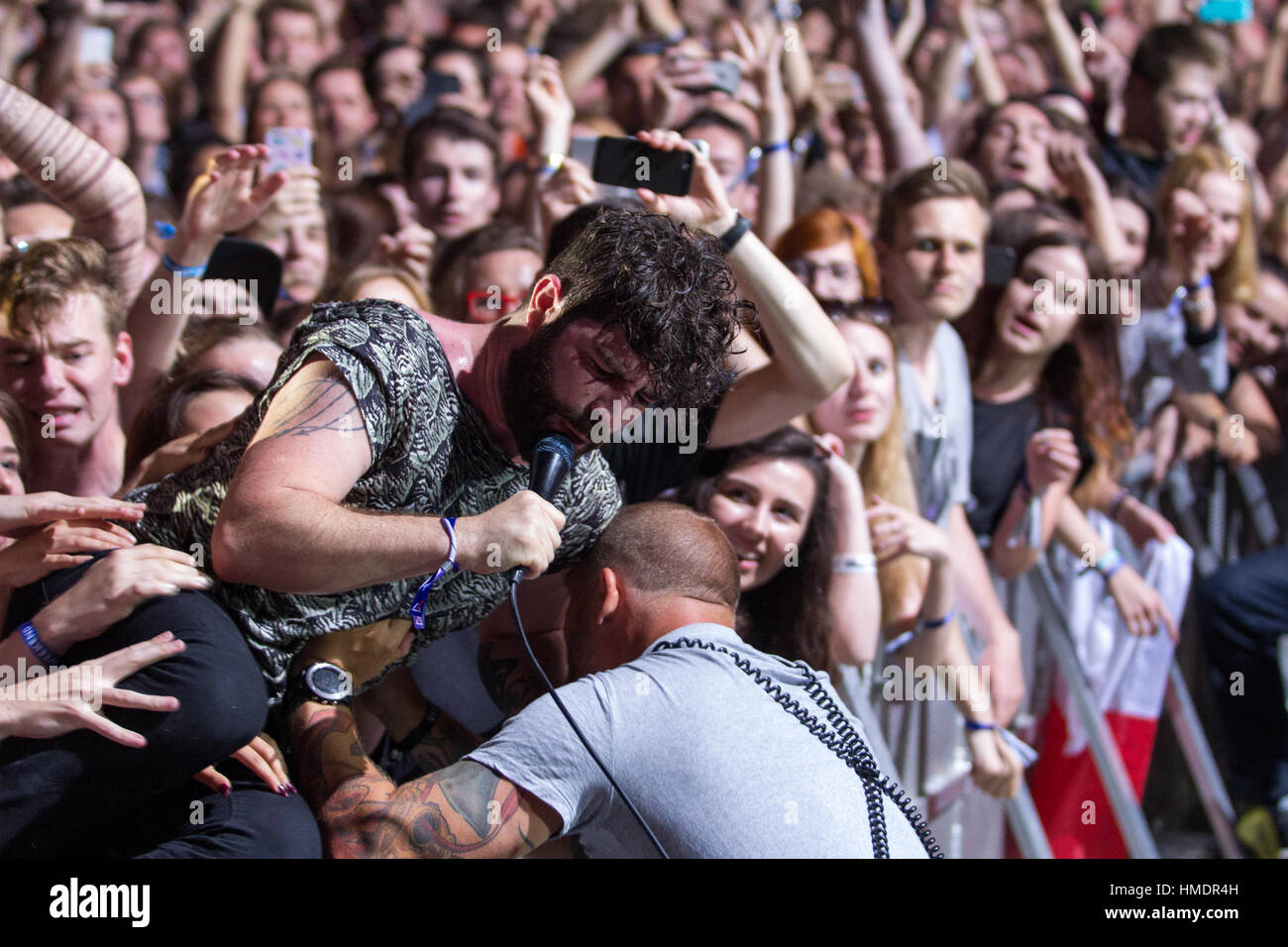 PRAGUE, CZECH REPUBLIC JUNE 26, 2016 Singer Yannis Philippakis of