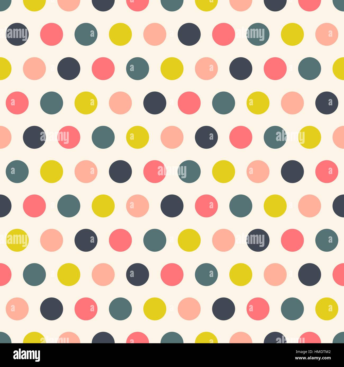 Retro polka dots seamless pattern Stock Vector Image & Art - Alamy
