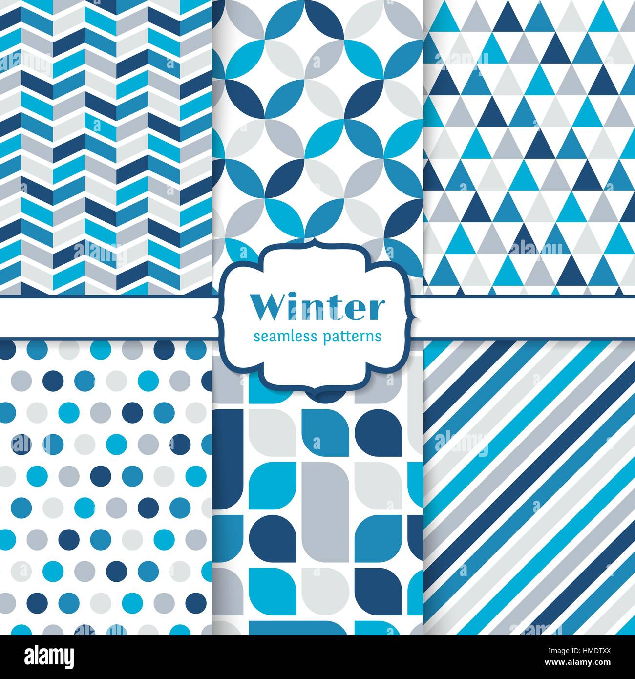 Winter seamless patterns set Stock Vector Image & Art - Alamy