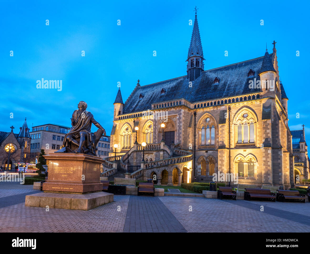 The McManus Art Gallery and Museum at Dusk in Dundee Scotland Stock ...