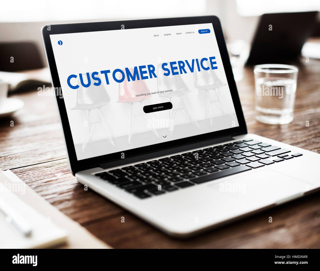 Customer care webpage interface word Stock Photo