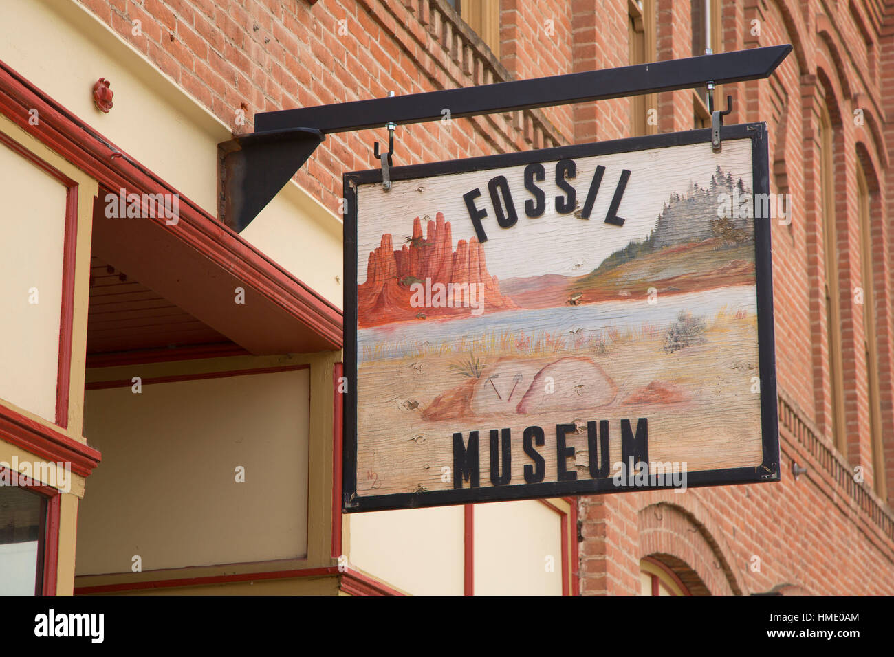Entrance sign, Fossil Museum, Journey through Time National Scenic