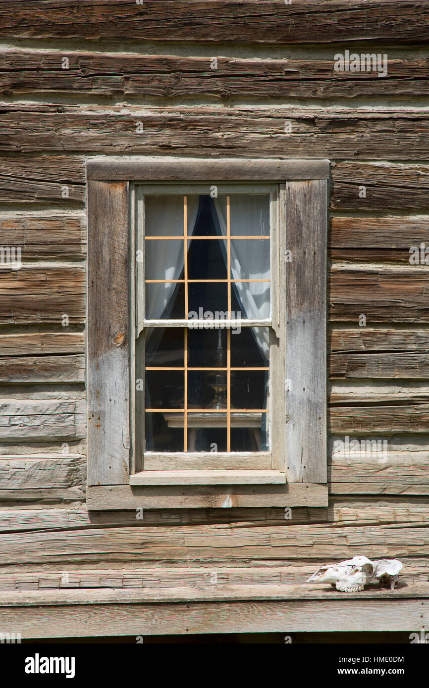 Rice Cabin, Gilliam County Historical Museum, Condon, Oregon Stock