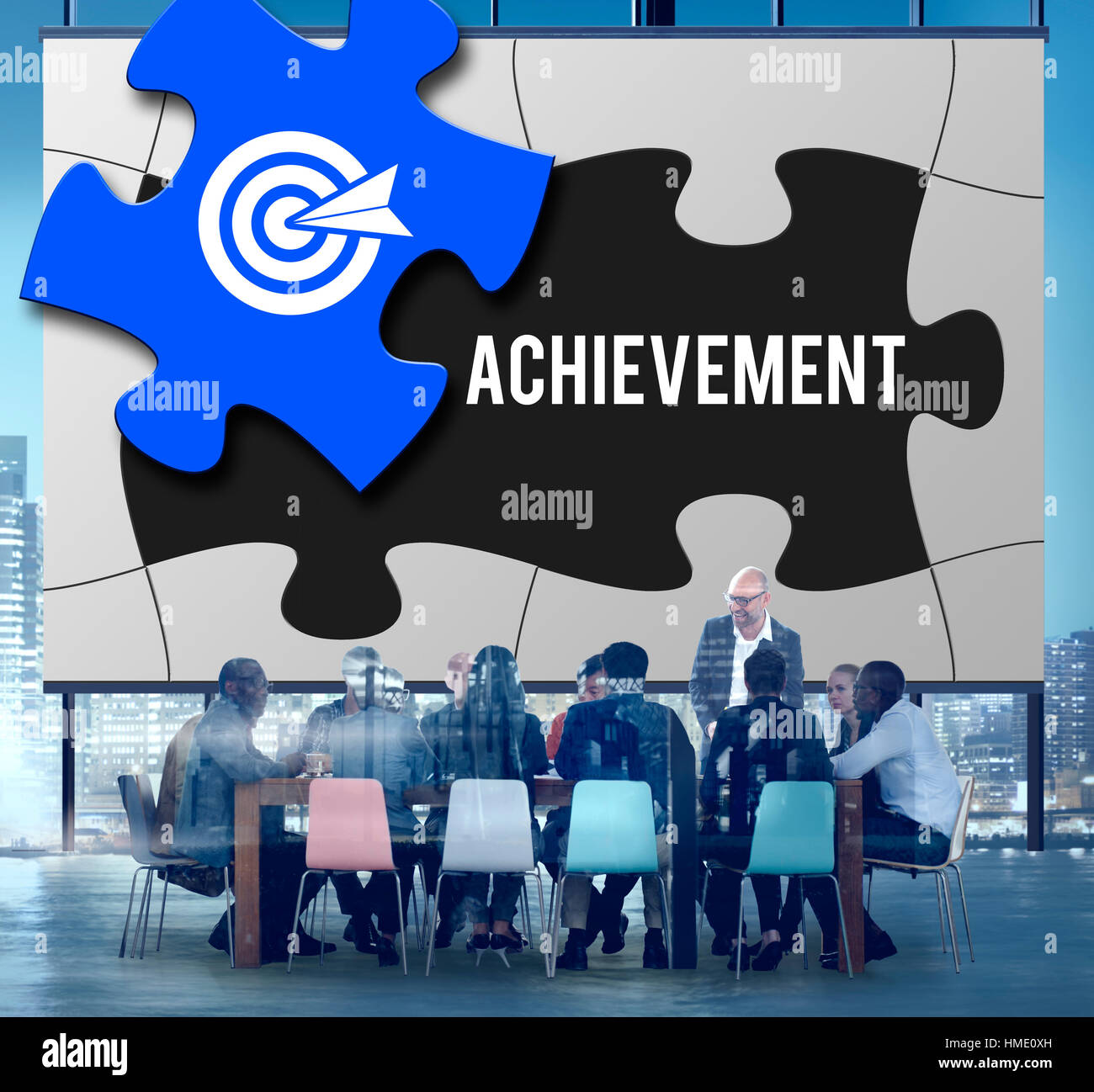 Achievement Success Goals Target Jigsaw Puzzle Concept Stock Photo Alamy
