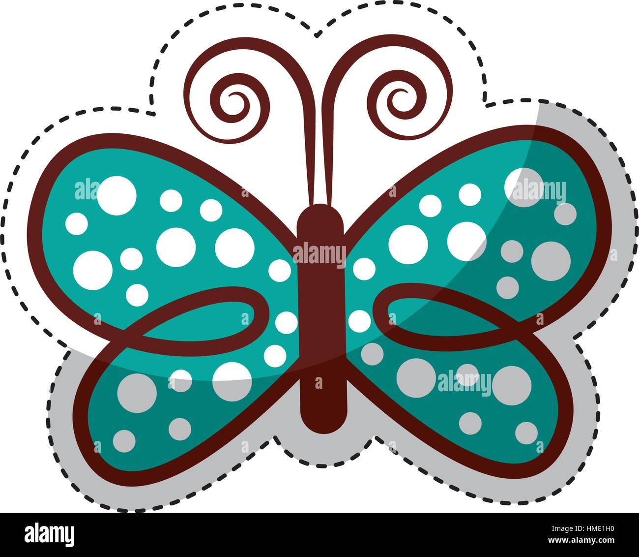 cute butterfly decorative icon vector illustration design Stock Vector ...