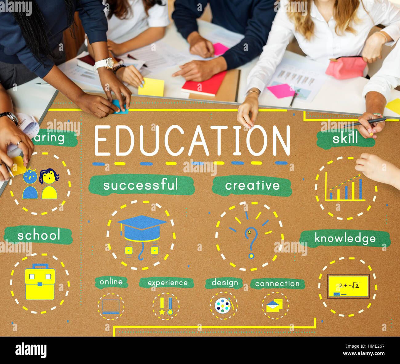 Education Knowledge Study Icons COncept Stock Photo - Alamy