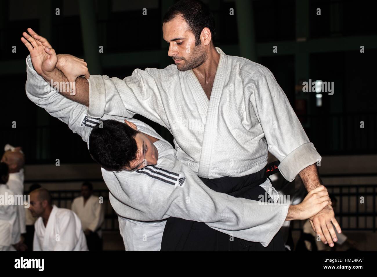 aikido adult training Stock Photo Alamy