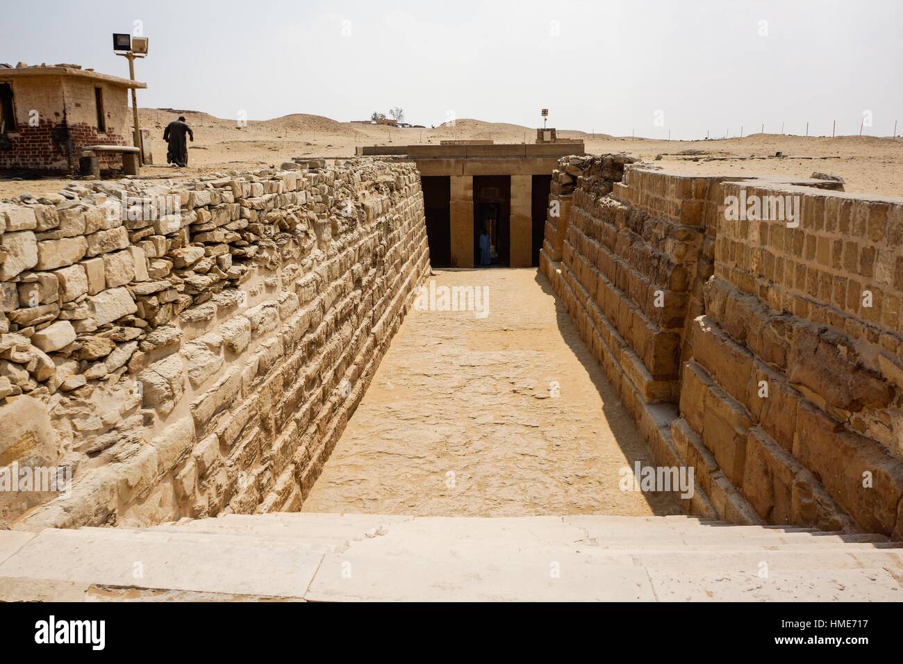 Mastaba of Ti. Archeological remains. Saqqara necropolis. Egypt. Stock Photo