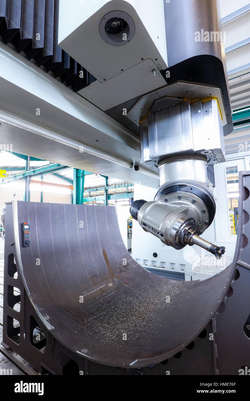 CNC Milling, Machining center, industry Stock Photo