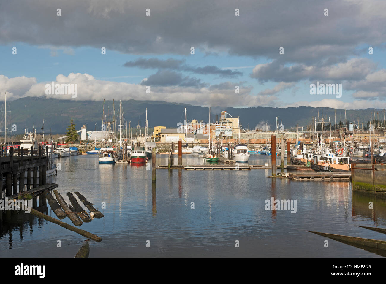 Port Alberni from the Fishing boat pier, Vancouver Island. BC. Canada. SCO 11,762. Stock Photo
