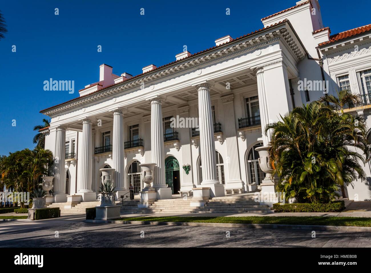 Facade of a museum, Flagler Museum, Palm Beach, Florida, USA Stock