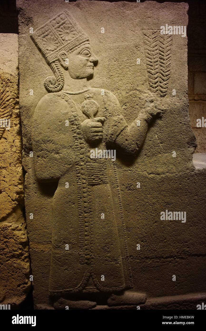 Hittite relief at Museum of Anatolian Civilizations. Ankara. Turkey Stock Photo