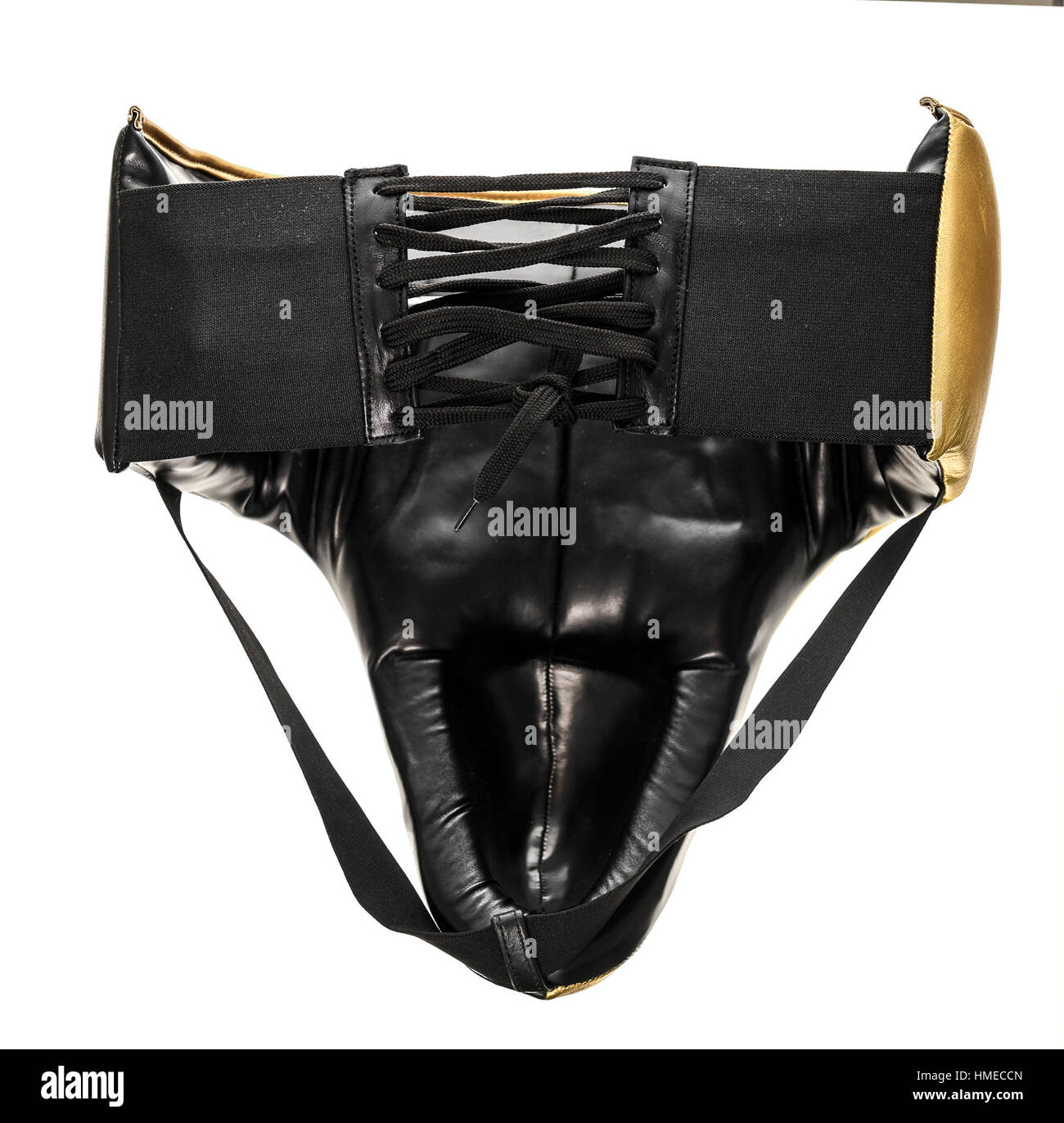 Abdominal leather groin midsection protector for boxing. Safety