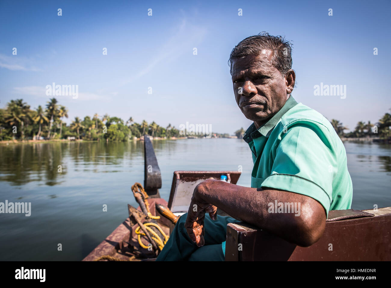 Life In The Backwaters Kerala India Stock Photo Alamy
