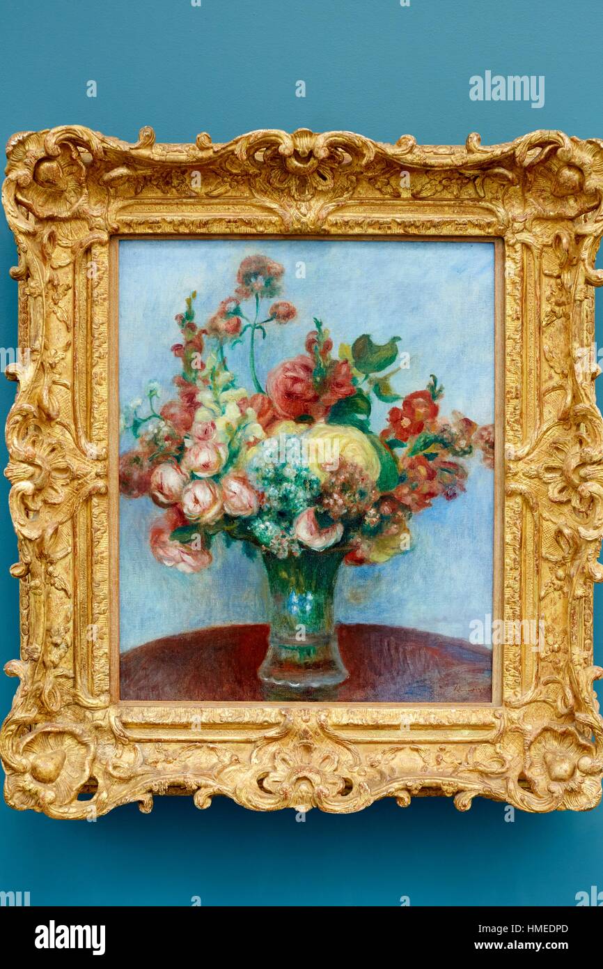 Fleurs dans un vase, Pierre-Auguste Renoir, Musee de L´Orangerie,  Tuileries, Paris, France Stock Photo - Alamy
