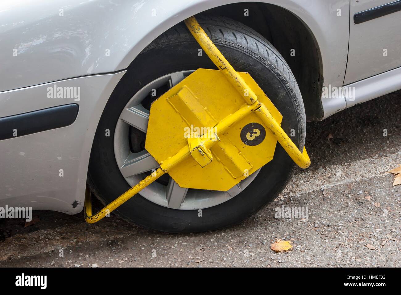 Clamp car, Veliko Tarnovo, Bulgaria Stock Photo Alamy