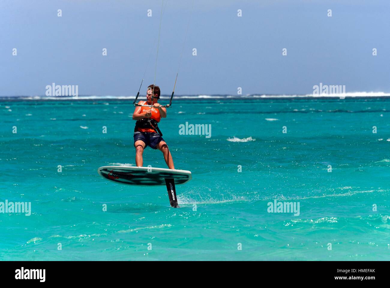 Surfer On Foilboard New Fast Surfing Sport Foil Boarding Surfer On Foilboard New Fast Surfing Sport Foil Boarding