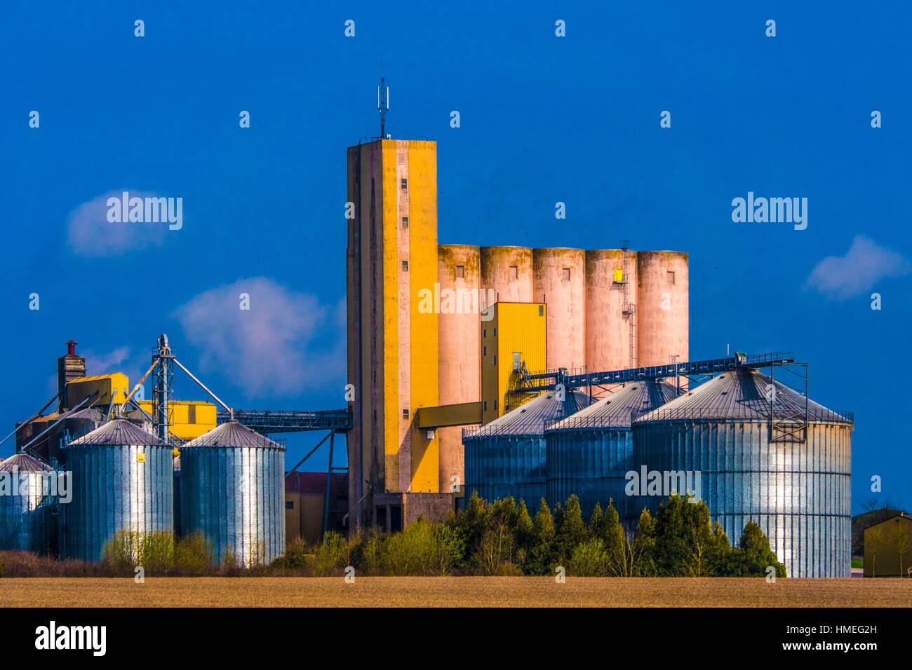 Silo at Fére Champenoise, Marne, Grand Est, France Stock Photo