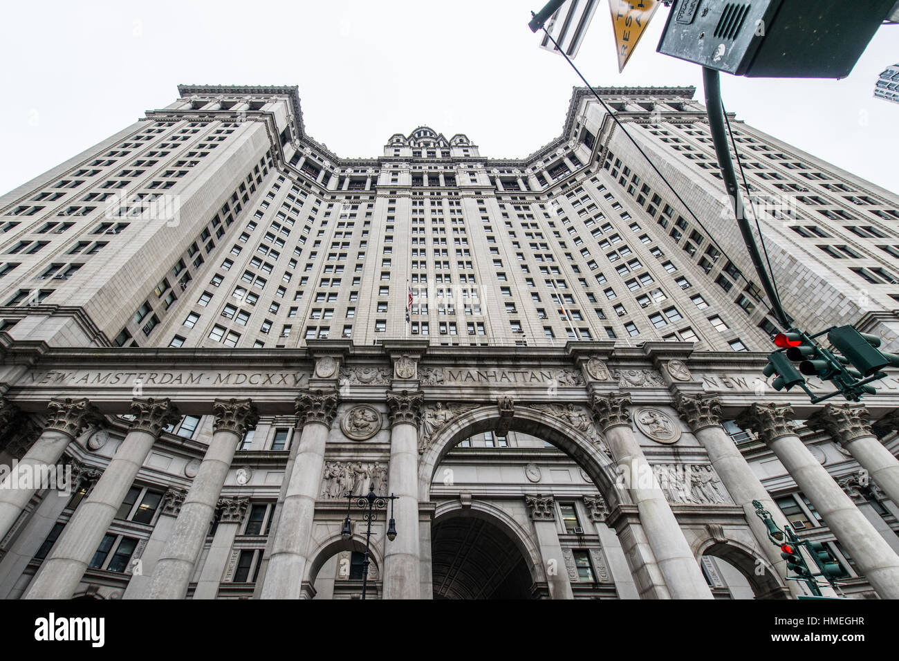 New York city town hall and surrounding Stock Photo