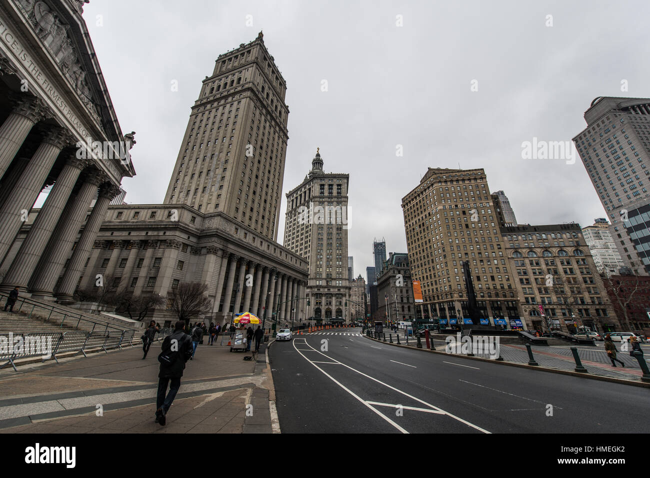 New York city town hall and surrounding Stock Photo