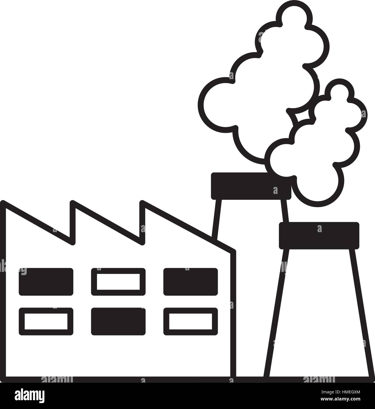 factory plant isolated icon vector illustration design Stock Vector ...