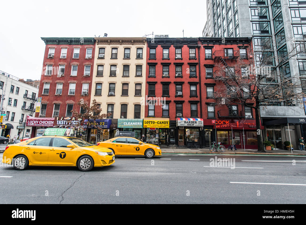 Street life of Little Italy and Chinatown New York City Stock Photo