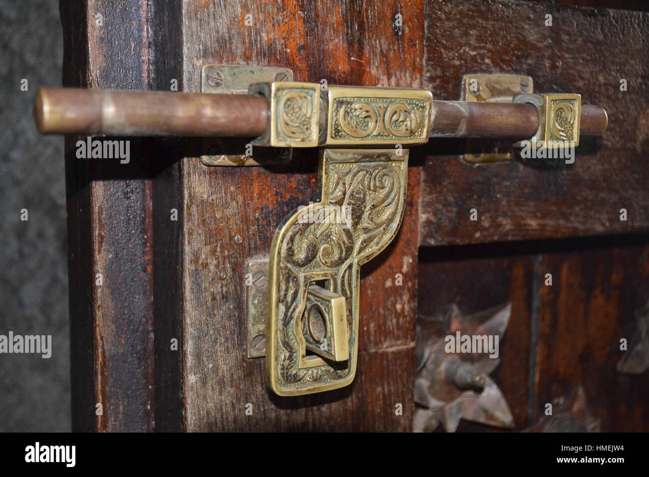 Antique door handle Stock Photo Alamy