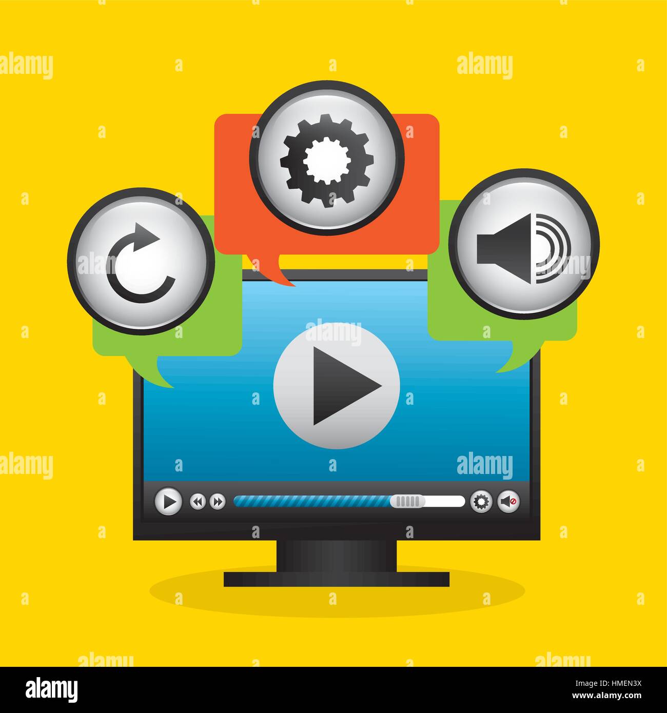 mobile media player icons vector illustration design Stock Vector Image ...