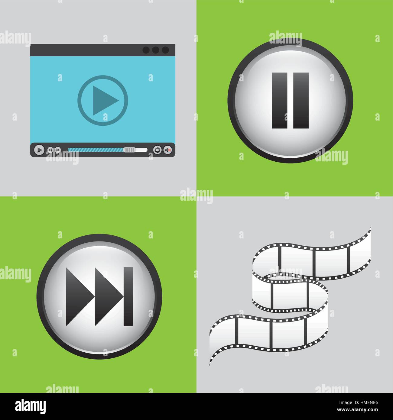 mobile media player icons vector illustration design Stock Vector Image ...