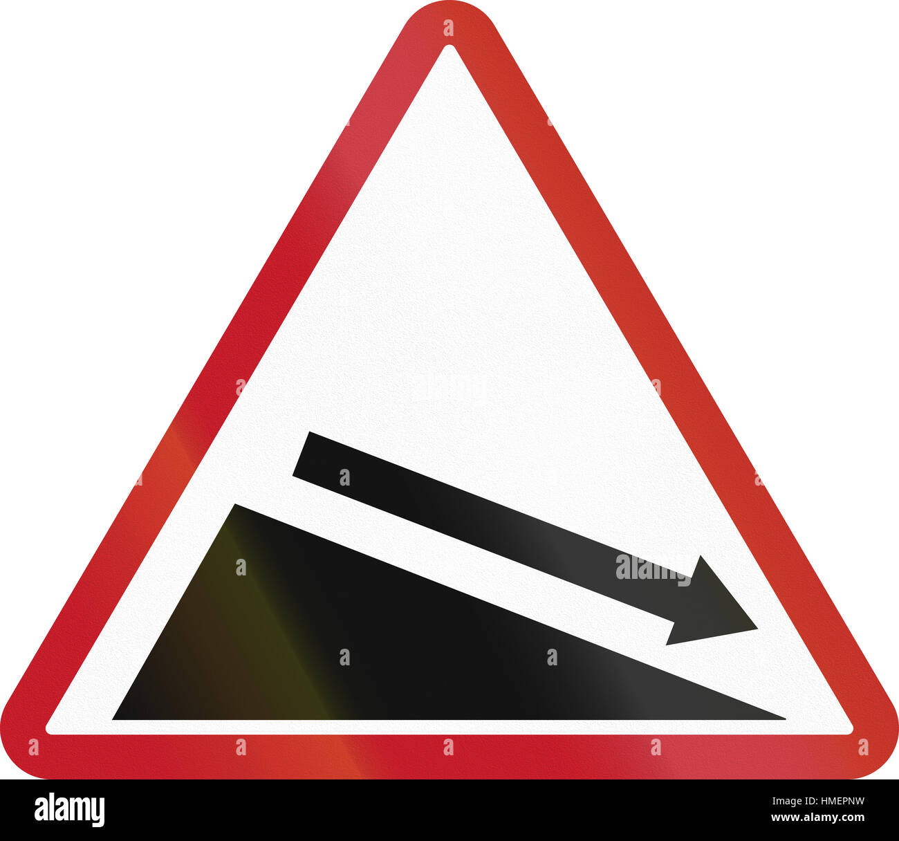Road sign in the Philippines - Steep Descent Stock Photo - Alamy