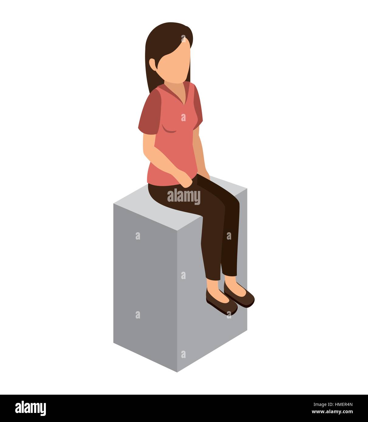 young woman lifestyle avatar vector illustration design Stock Vector ...
