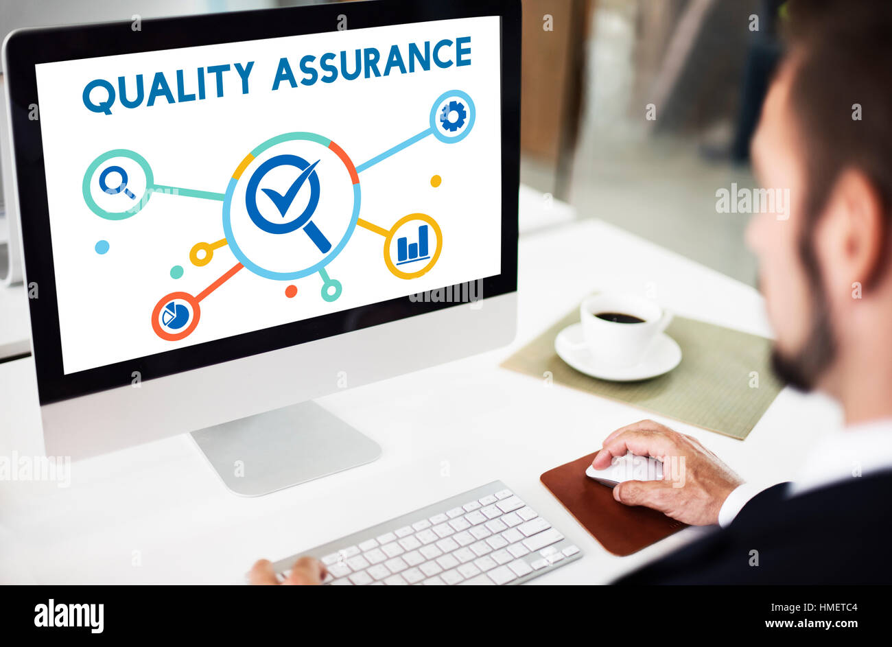 Quality Management Check Icon Concept Stock Photo - Alamy