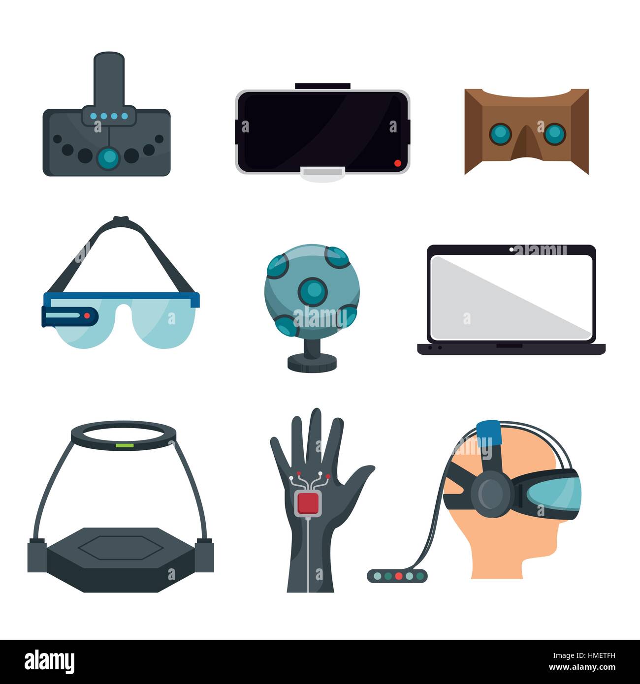 Augmented reality technology icon vector illustration design Stock ...