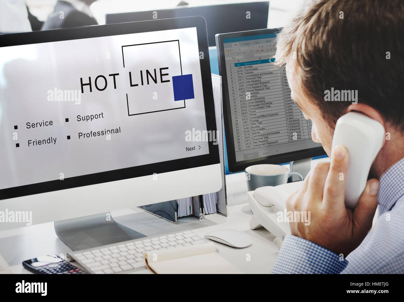 Hot Line Customer Service Support Concept Stock Photo Alamy
